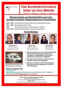 Fahndungsaufruf des BKA. Foto: BKA