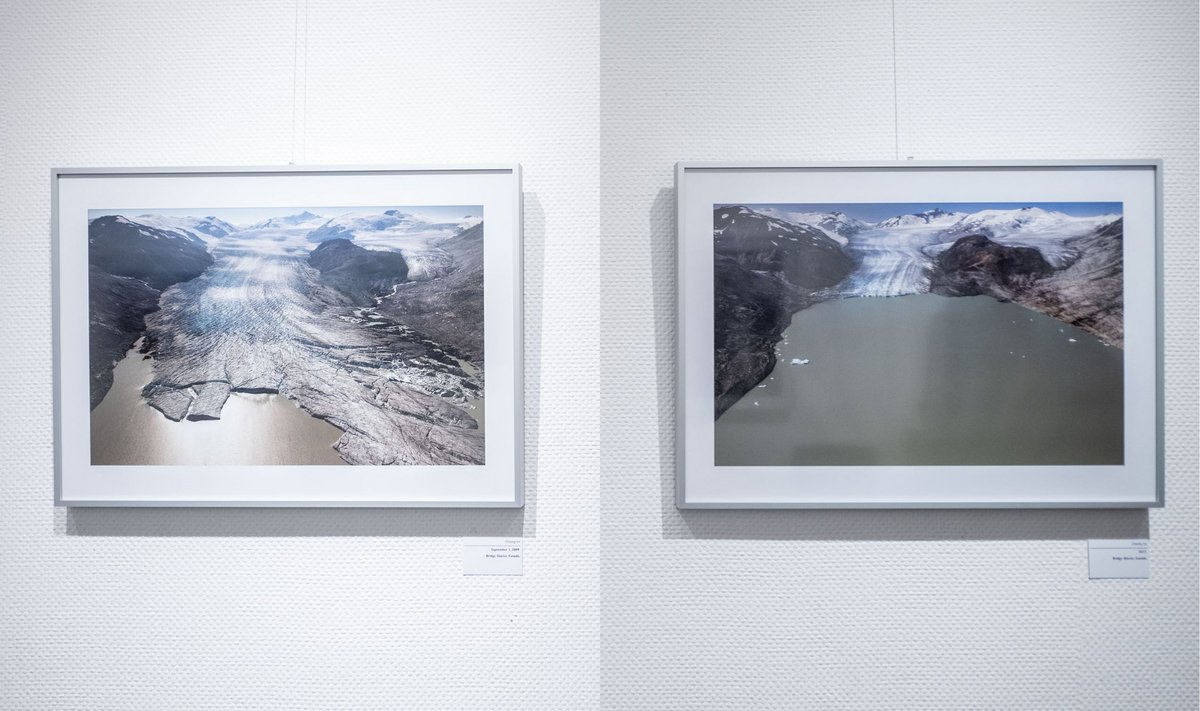Der Bridge Glacier, Kanada: links 2009, rechts 2017.