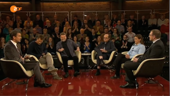 Willi Germund (3. v. r.) bei Markus Lanz. Screenshot: ZDF