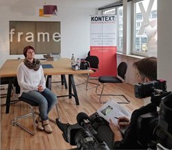 "Frontal 21" mit Anna Hunger in der Kontext-Redaktion.