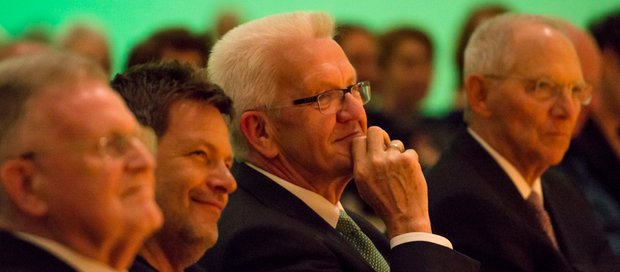 In einer Reihe mit Erwin Teufel und Wolgang Schäuble: führende Grüne. 