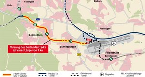 Mischverkehr durch LE. Grafik: DB Netze