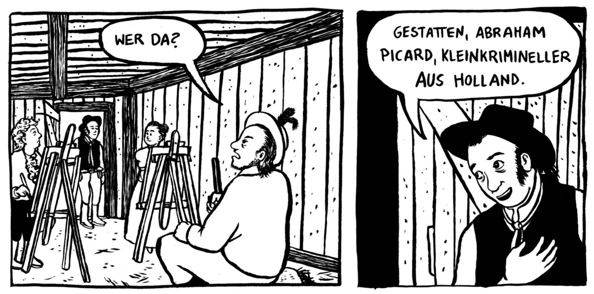 Kleinkriminelle unter sich: Tine Fetz zeichnet das Treffen des jüdischen Räuberhauptmanns Abraham Picard ...