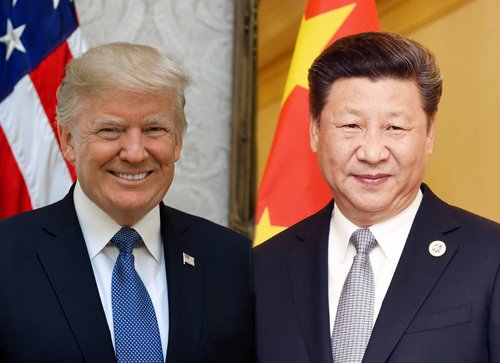 Gleiche Strategie: Sowohl US-Präsident Donald Trump als auch Chinas Staatspräsident Xi Jinping nennen das Virus "ausländisch". Fotos: wikimedia commons, Montage: Joachim E. Röttgers