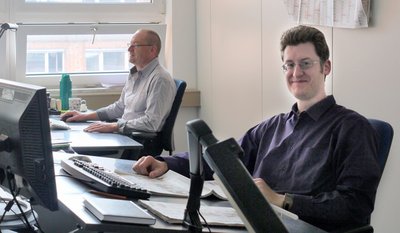 Auswertung von digitalen Medien. An den Infopaq-Schreibtischen sitzt heute kaum noch ein Mitarbeiter. Foto: Infopaq