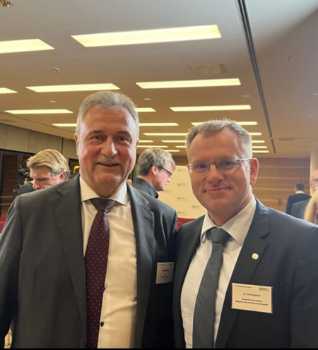 Gewerkschaftschef Claus Weselsky (links) und AfDler Dirk Spaniel. Screenshot: Telegram