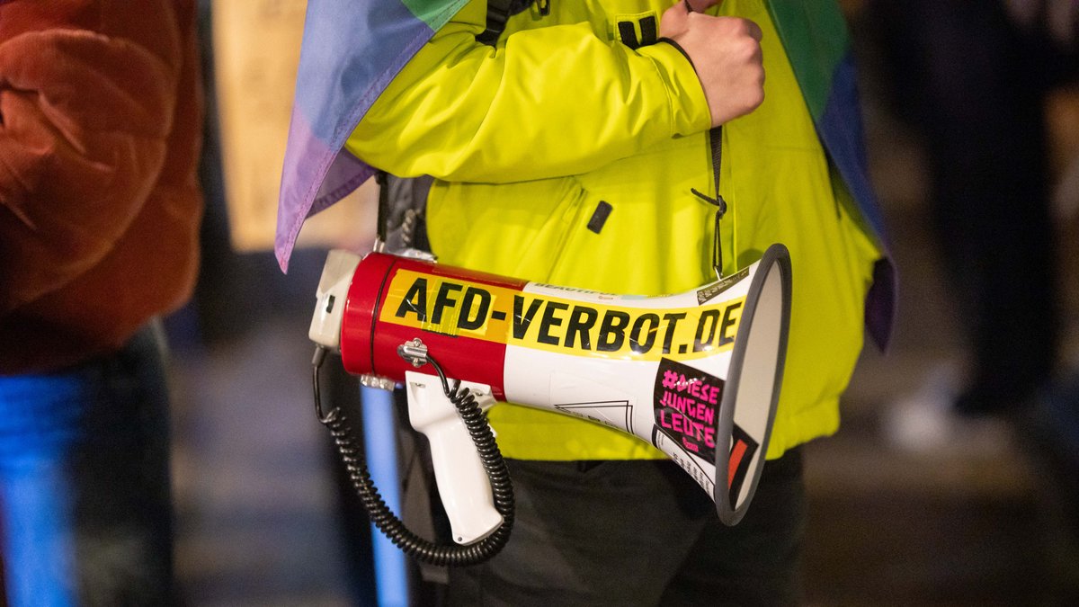 Auf der Demo gegen rechts am 30. Januar 2025 auf dem Stuttgarter Schlossplatz. Foto: Julian Rettig