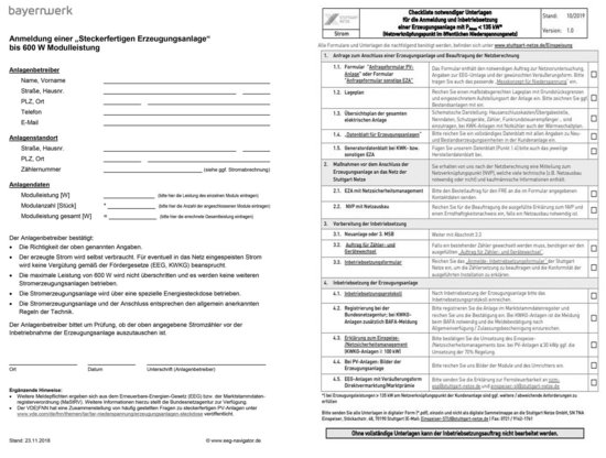 Vergleicht man die Anmeldeformulare von Bayernwerk (links) und Stuttgart Netze, erkennt man auf einen Blick: Es geht auch unkompliziert.