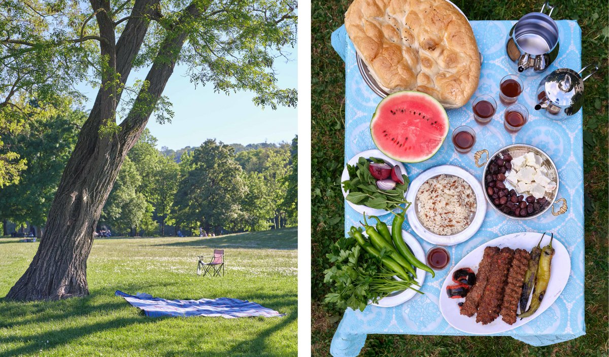 Grillplatz Max-Eyth-See. "An besonders schönen Tagen muss man früh da sein, damit man einen guten Platz unter den Bäumen bekommt wegen dem Schatten. Hast Du schon gegessen?"