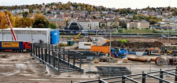 S21-Baustelle Stuttgarter Schlossgarten. Foto: Martin Storz