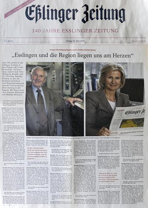 Jubiläumsausgabe von 2008 mit Verleger-Gespann Otto Wolfgang Bechtle (verstorben 2012) und Christine Kobarg-Bechtle. Foto: Jo E. Röttgers