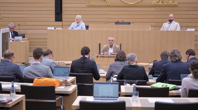 Rochus Denzel vor Mitgliedern des Untersuchungsausschusses im Landtag.  Rochus Denzel vor Mitgliedern des Untersuchungsausschusses im Landtag.