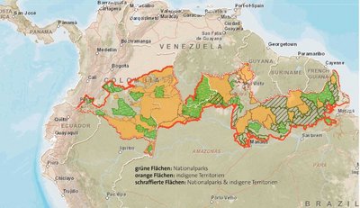 Der AAA-Korridor, das größte geplante Naturschutzgebiet der Welt. Grafik: klimabündnis.at