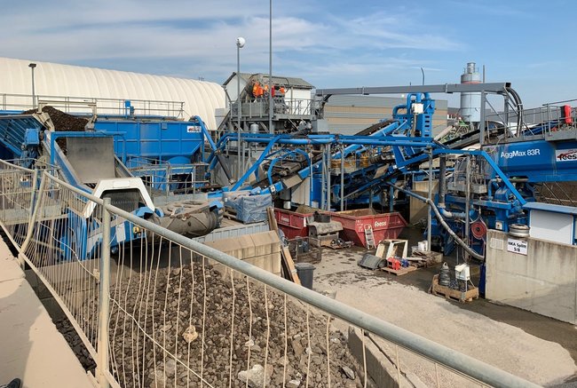 Bereit zur Wiederverwertung: Recyclingbaustoffe der Firma Feeß bei Kirchheim/Teck. Foto: Tamara Atexinger