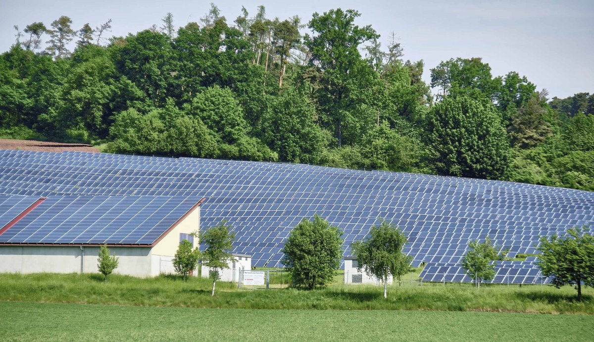 Ein Feld aus Solarzellen in Ammendorf. Foto: Joachim E. Röttgers Ein Feld aus Solarzellen in Ammendorf. Foto: Joachim E. Röttgers