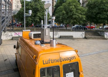 Luftmessungen am Stuttgarter Marienplatz. 