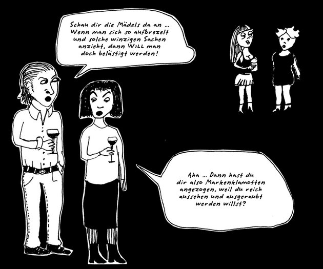 Hinkt: männliche Logik. Aus Liv Strömquists "I'm Every Woman". Bild: Avant-Verlag Hinkt: männliche Logik. Aus Liv Strömquists "I'm Every Woman". Bild: Avant-Verlag