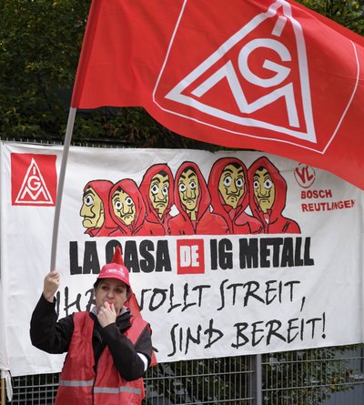 Warnstreik bei Bosch Reutlingen.