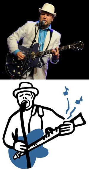 Udo Schöbel live und wie er sich selber malt. Foto: privat