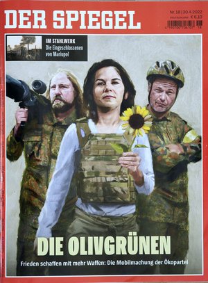 Der Spiegel hat entdeckt, dass die Grünen gar keine Friedenspartei sind. Der Spiegel hat entdeckt, dass die Grünen gar keine Friedenspartei sind.