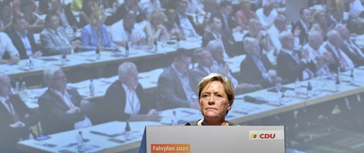 Das Verhältnis wirkt nicht gerade innig: Susanne Eisenmann und ihre Partei, hier beim Landesparteitag im Juli 2019. Fotos: Joachim E. Röttgers