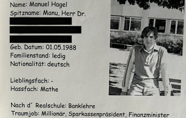 Selbstauskunft in der Abschlusszeitung der Klasse 10c. Foto: privat