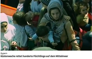 Die Krisenherde auf der Welt treiben immer mehr Flüchtlinge nach Europa. Hier: gestrandet vor Zypern. Screenshot