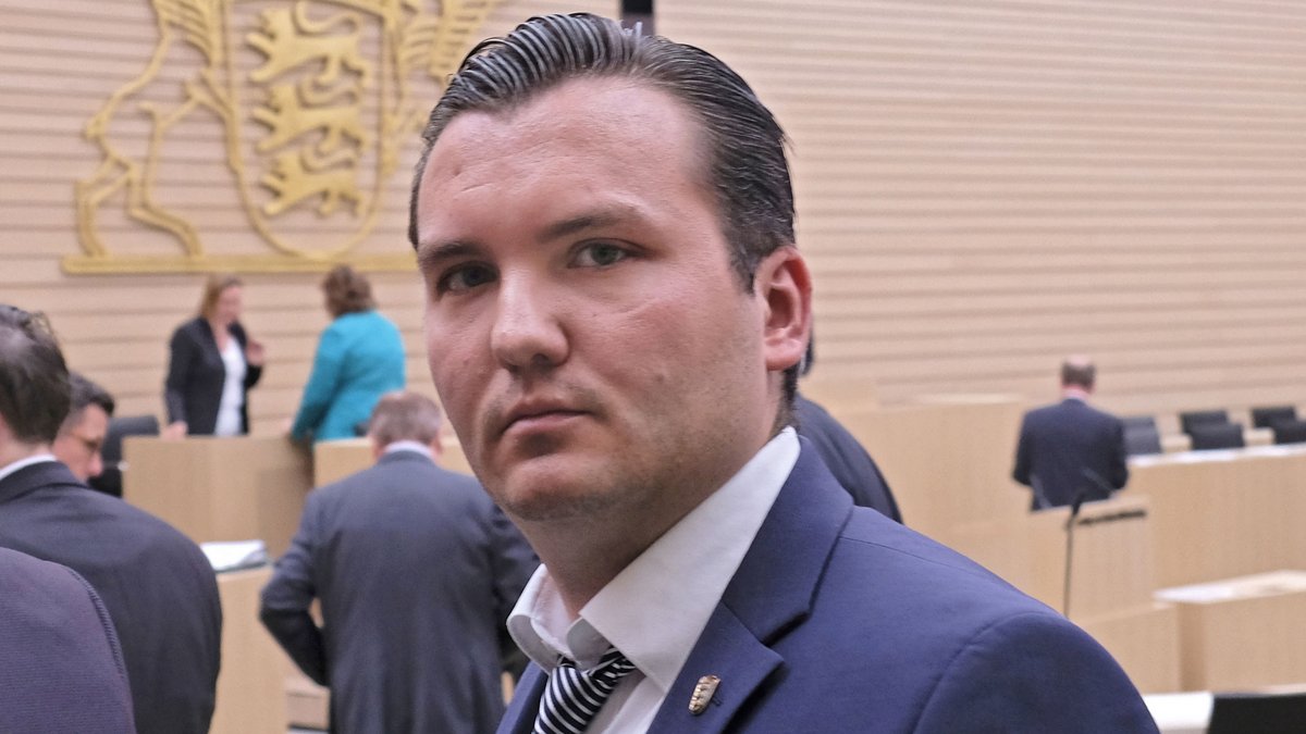 Der AfD-Abgeordnete Udo Stein, als er gerade in den Landtag eingezogen ist. Foto: Joachim E. Röttgers