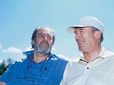 Huby 2002 mit "Bienzle" Dietz-Werner Steck. Foto: privat