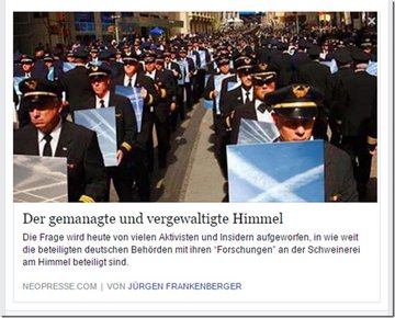 Das Fake-Bild soll die Chemtrail-These glaubwürdig erscheinen lassen. Screenshot: www.mimikama.at