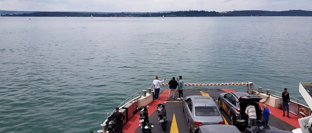 Mit der Fähre nach Konstanz. 