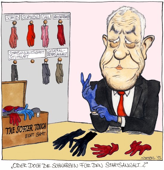 Karikatur: Oliver Stenzel, 2013.  Karikatur: Oliver Stenzel, 2013.