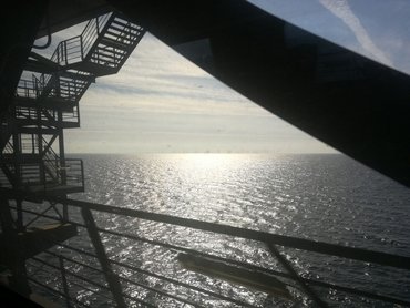 Auf der Öresund-Brücke.