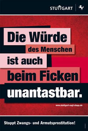 Anti-Prostitutions-Plakat der Stadt Stuttgart.