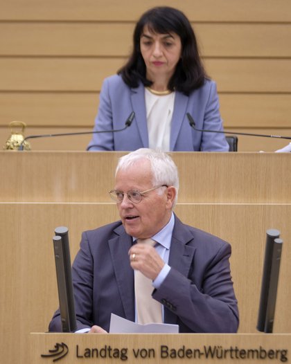 Ihn muss Aras oft zur Ordnung rufen: Emil Sänze, AfD-MdL und AfD-Landesvorsitzender. Foto: Joachim E. Röttgers