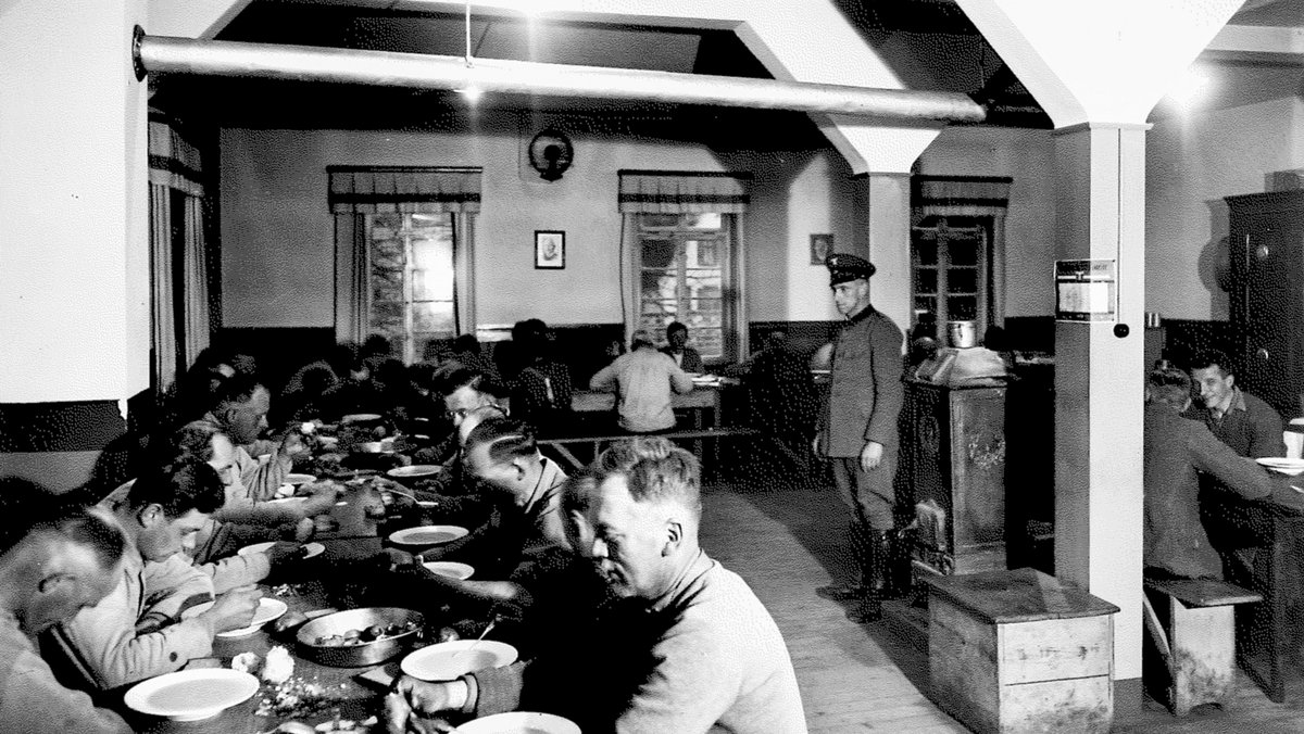 Speisesaal des Arbeitslagers Buttenhausen. Foto: Landesmedienzentrum Baden-Württemberg