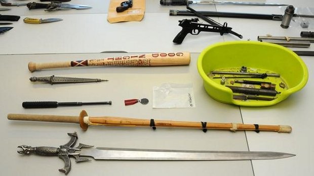 Waffenfunde in Wadgassen, Teil zwei. Foto: Polizei