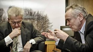 Josef-Otto Freudenreich im Gespräch mit dem Ministerpräsidenten.