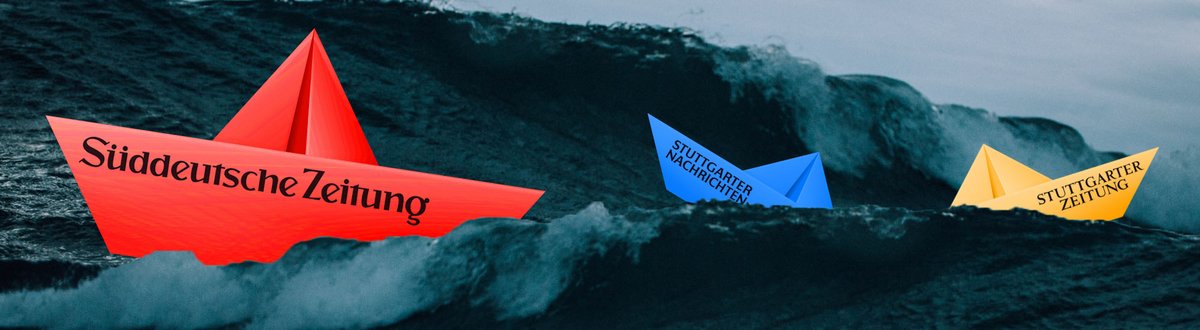 Auf stürmischer See: Flaggschiff "Süddeutsche", StN und StZ im Schlepptau. Illustration: Susanne Wais Auf stürmischer See: Flaggschiff "Süddeutsche", StN und StZ im Schlepptau. Illustration: Susanne Wais