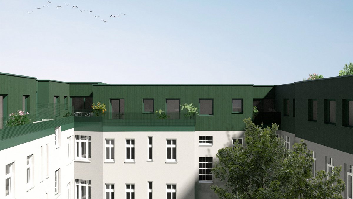 Dachaufstockung in Berlin-Friedrichshain. Foto: Into Stories