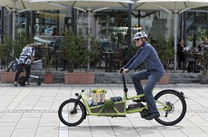 Bei der verkehrspolitischen Radtour des ADFC: