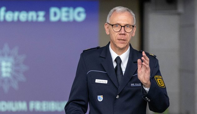 Uwe Oldenburg, Polizeivizepräsident in Freiburg: "Deeskalation steht über allem."