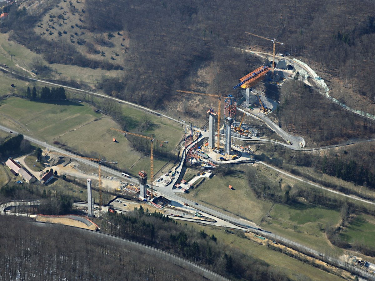 Under construction: die Filstalbrücke 2018. 