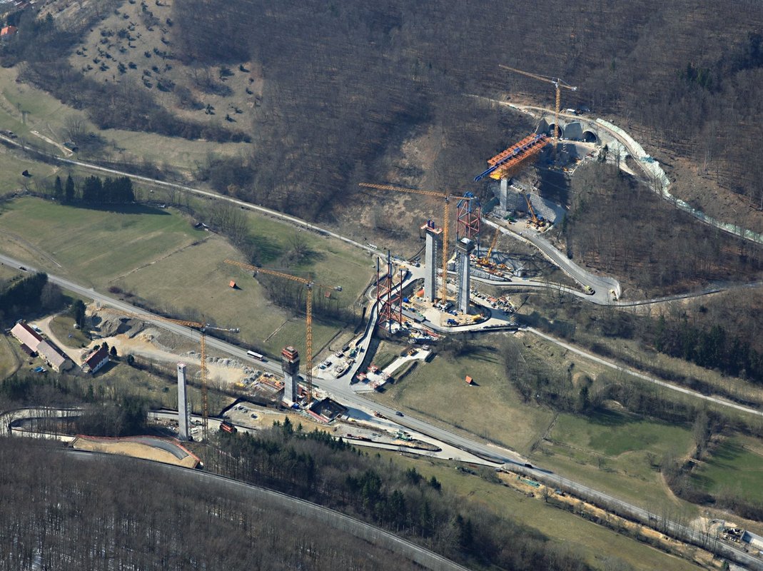 Under construction: die Filstalbrücke 2018. 