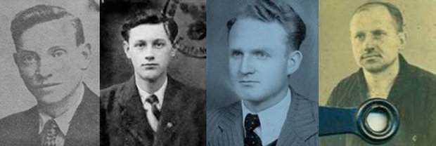 Adolphe Murbach, 40 Jahre, verheiratet,1 Kind, Schreiner;  Edouard Schwartz, 42 Jahre, verheiratet, 2 Kinder, Eisenbahner, Gewerkschafter; Auguste Sontag, 27 Jahre, verheiratet, 1 Kind, Lehrer, Gewerkschafter; Marcel Stoessel, 38 Jahre, verheiratet, 2 Kin