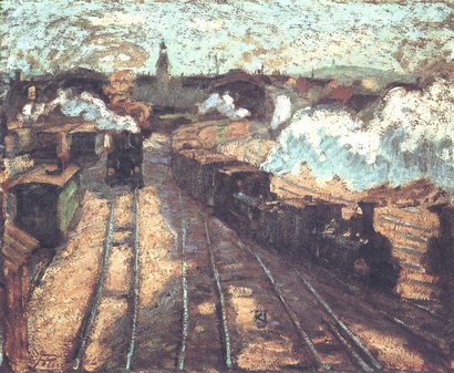 … bevor er Lichtstimmungen und Dampfwolken im Ölgemälde festhielt.