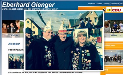 Treuer Freund bis zum Schluss: Eberhard Gienger (Mitte)von der CDU. Screenshot: CDU