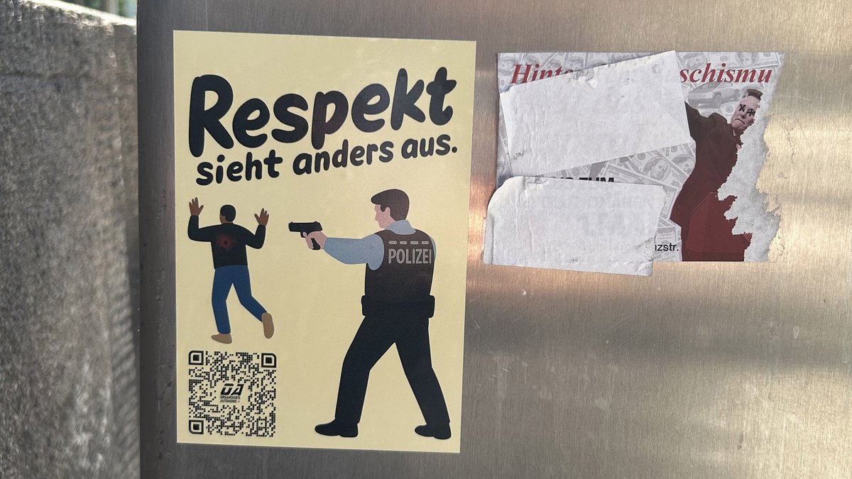 Sticker gegen die Respekt-Kampagne der Stadt Stuttgart. Foto: privat