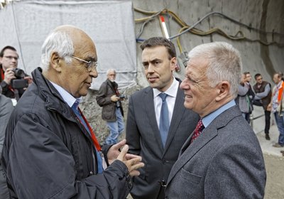 CDU-Förderer Martin Herrenknecht (links) mit Ex-Finanzminister Nils Schmid und Stuttgarts OB Fritz Kuhn.