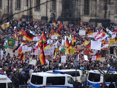 "Besorgte Bürger" in Dresden: Pegida-Demonstration am 25. Januar 2015.